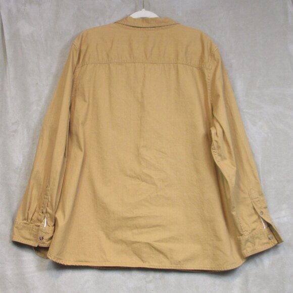L.L.Bean Women's Chamois Cotton Button Up Shirt Mustard Yellow Outdoor Size 3X - Picture 3 of 11